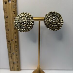 Elegant Gold-Tone Clip on Earrings